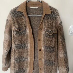 OUI Brown Plaid Women's Blazer